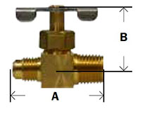 Flare x MPT Needle Valve Diagram